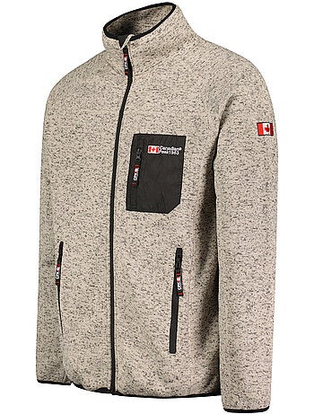 Giacca in pile con zip e collo alto titleak – canadian peak