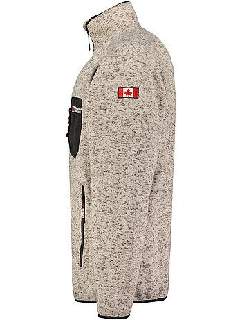 Giacca in pile con zip e collo alto titleak – canadian peak