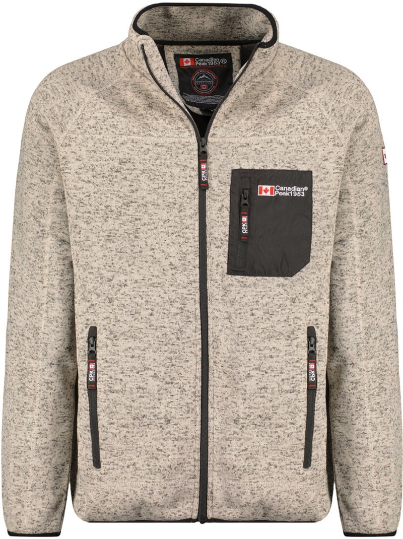 Giacca in pile con zip e collo alto titleak – canadian peak Grigio chiaro - Kiabi