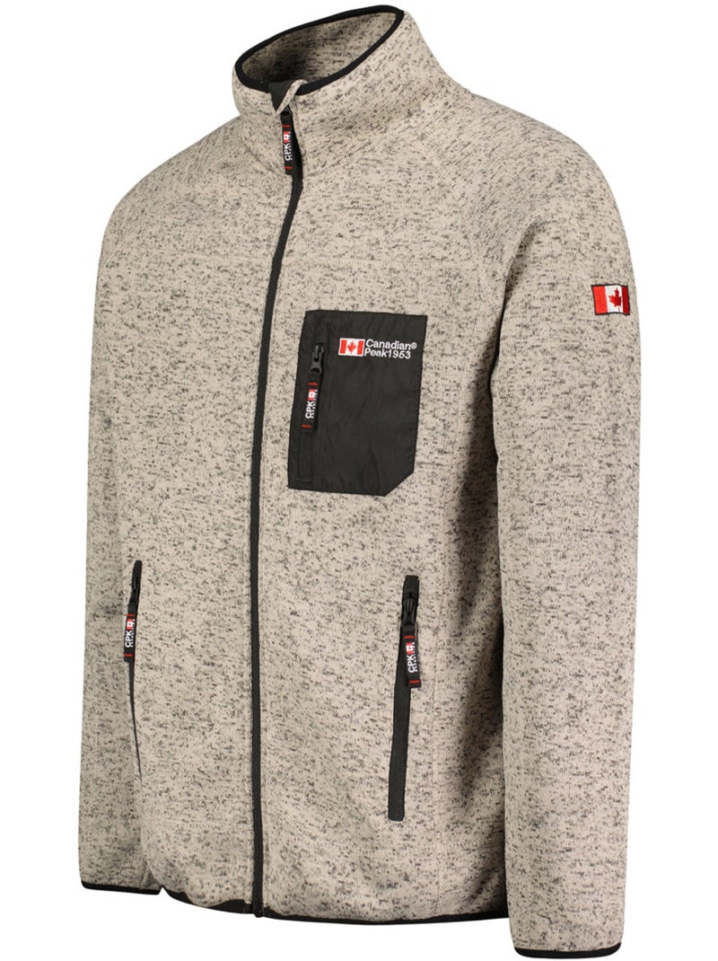 Giacca in pile con zip e collo alto titleak – canadian peak Grigio chiaro - Kiabi