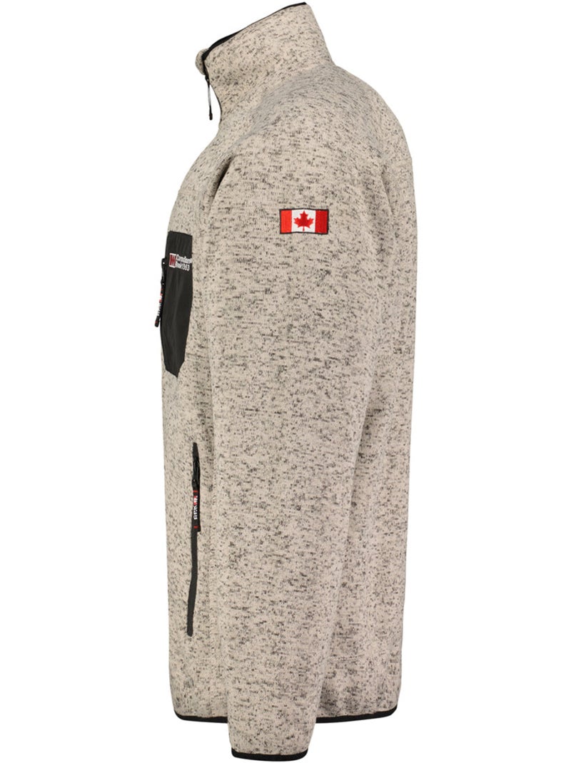 Giacca in pile con zip e collo alto titleak – canadian peak Grigio chiaro - Kiabi