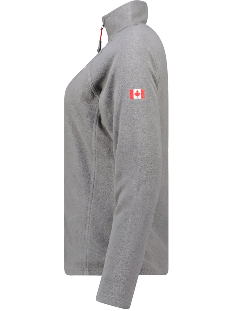 Giacca in pile con zip e collo alto tugeak – canadian peak Grigio scuro - Kiabi