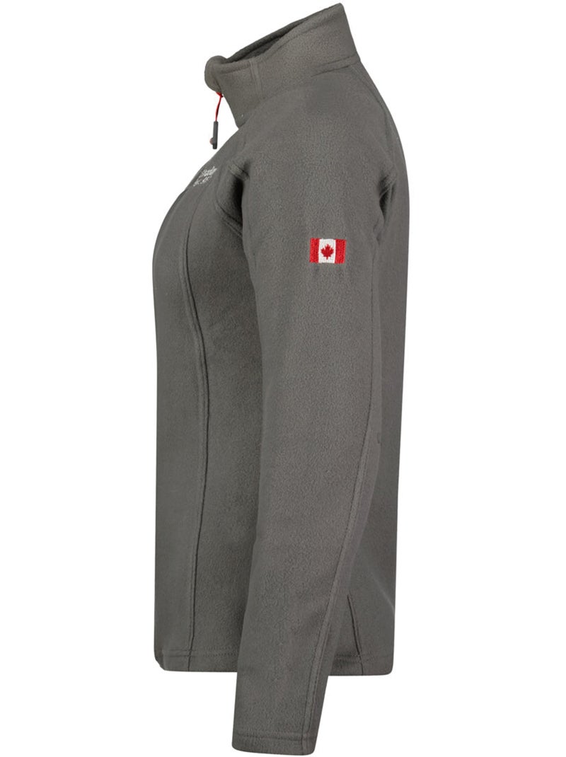 Giacca in pile con zip e collo alto tugeak – canadian peak Grigio scuro - Kiabi