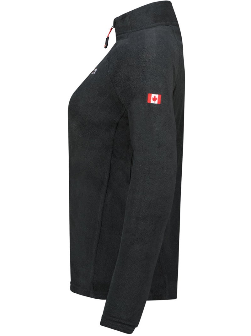 Giacca in pile con zip e collo alto tugeak – canadian peak Nero - Kiabi