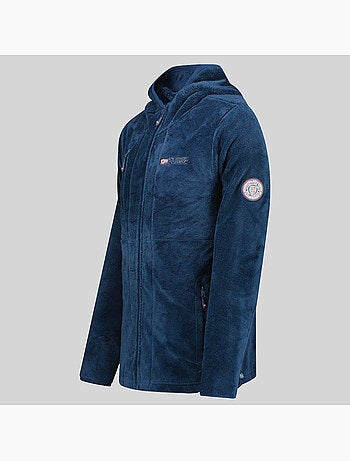 Giacca in pile con zip upload hood – geographical norway