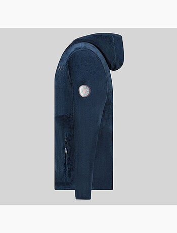 Giacca in pile con zip upload hood – geographical norway