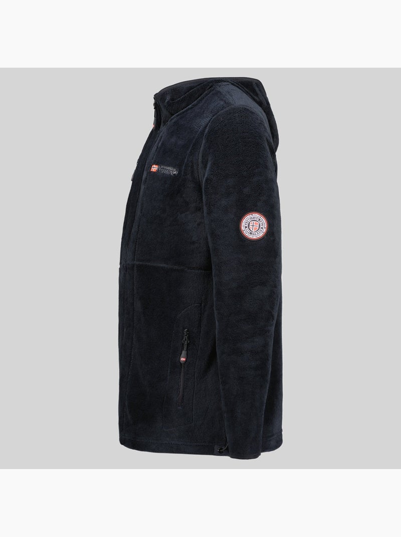 Giacca in pile con zip upload hood – geographical norway Nero - Kiabi