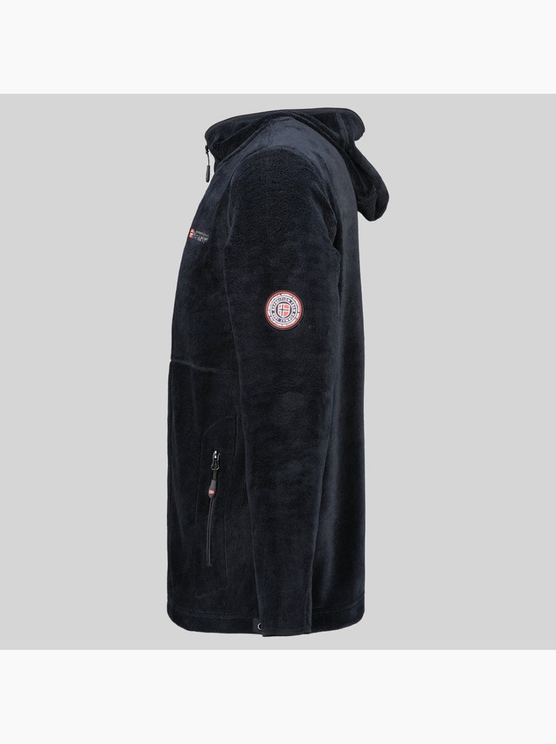 Giacca in pile con zip upload hood – geographical norway Nero - Kiabi