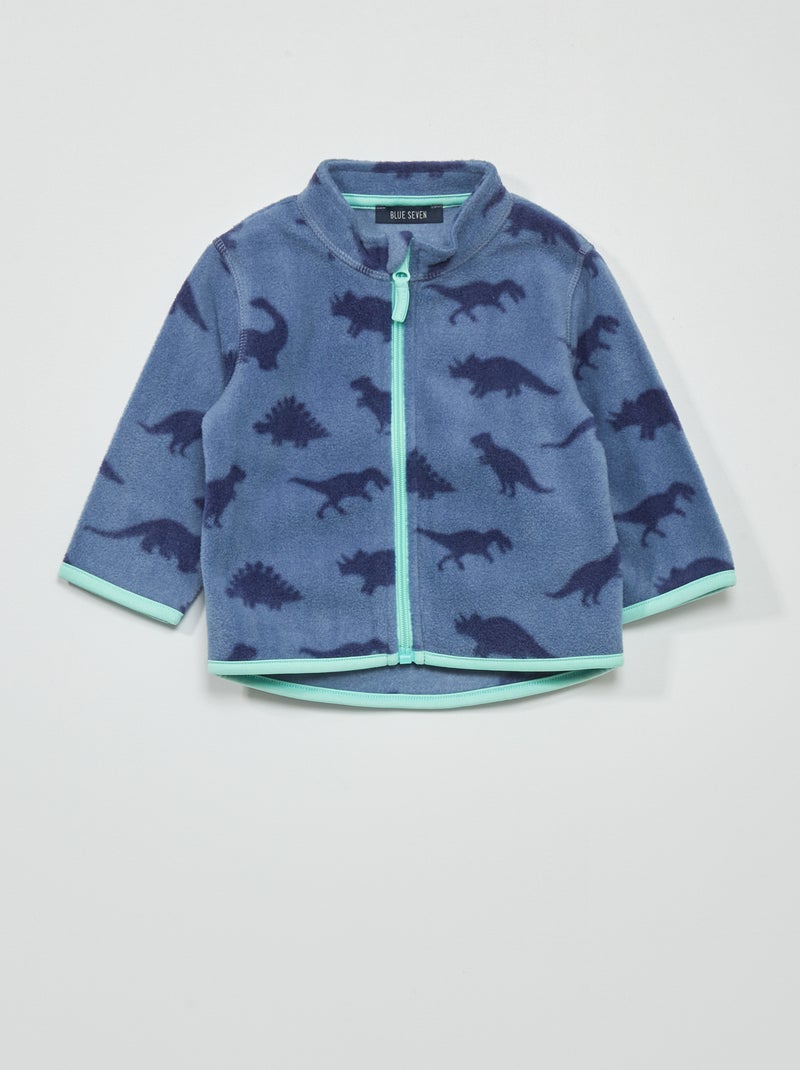 Giacca in pile 'dinosauri' blu - Kiabi