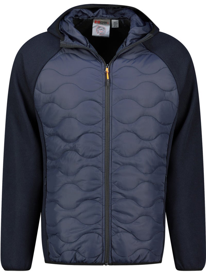 Giacca in pile pesante bimateriale con cappuccio tenessoeak – canadian peak Blu marino - Kiabi