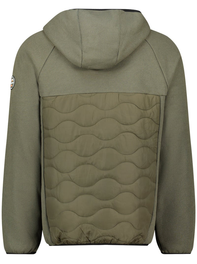 Giacca in pile pesante bimateriale con cappuccio tenessoeak – canadian peak Cachi - Kiabi