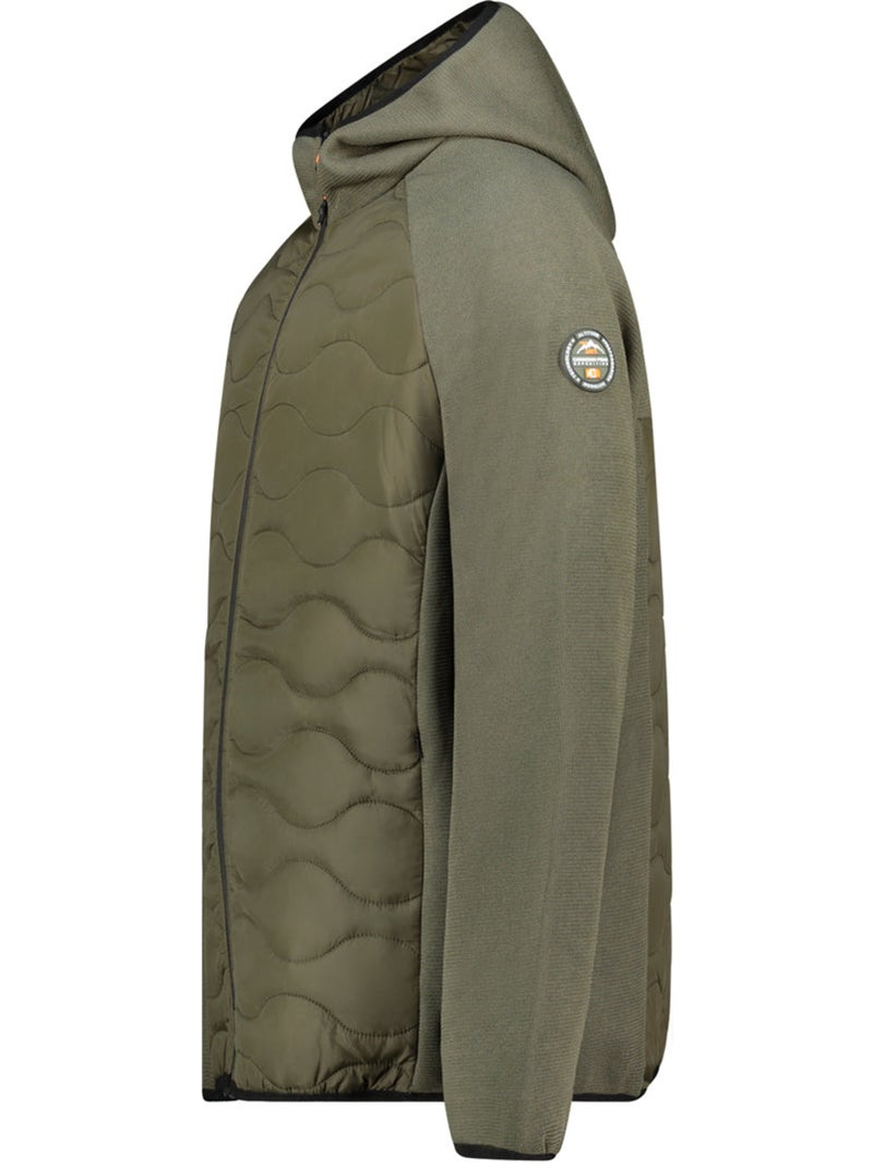 Giacca in pile pesante bimateriale con cappuccio tenessoeak – canadian peak Cachi - Kiabi