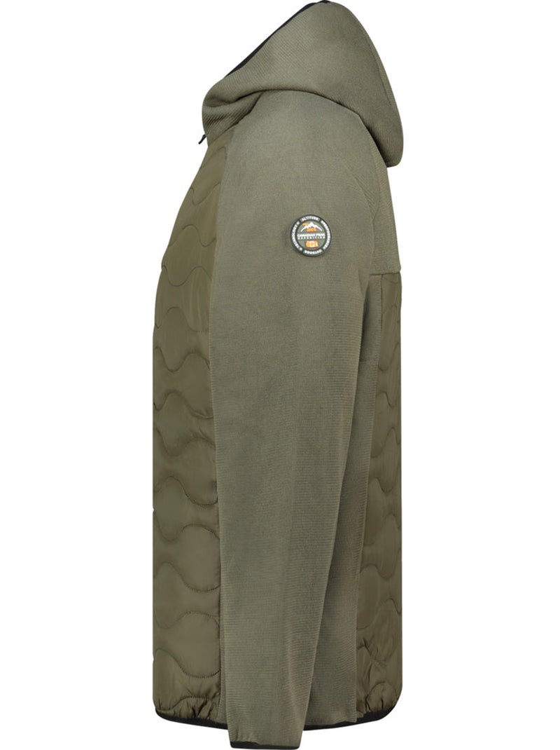 Giacca in pile pesante bimateriale con cappuccio tenessoeak – canadian peak Cachi - Kiabi