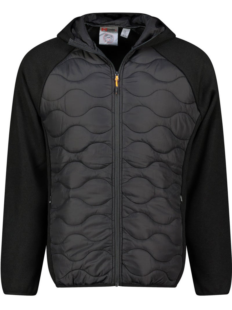 Giacca in pile pesante bimateriale con cappuccio tenessoeak – canadian peak Nero - Kiabi