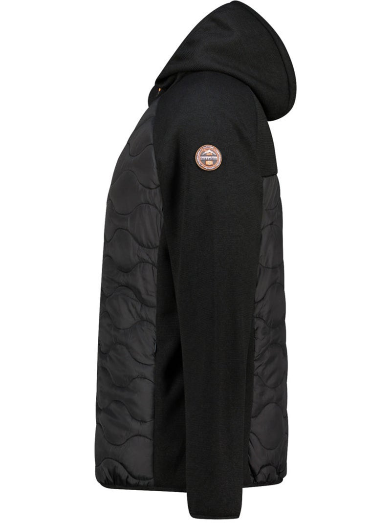 Giacca in pile pesante bimateriale con cappuccio tenessoeak – canadian peak Nero - Kiabi