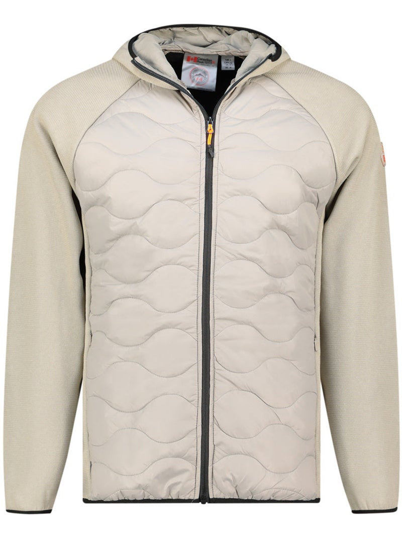 Giacca in pile pesante bimateriale con cappuccio tenessoeak – canadian peak Tortora - Kiabi