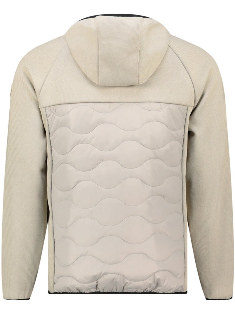 Giacca in pile pesante bimateriale con cappuccio tenessoeak – canadian peak Tortora - Kiabi
