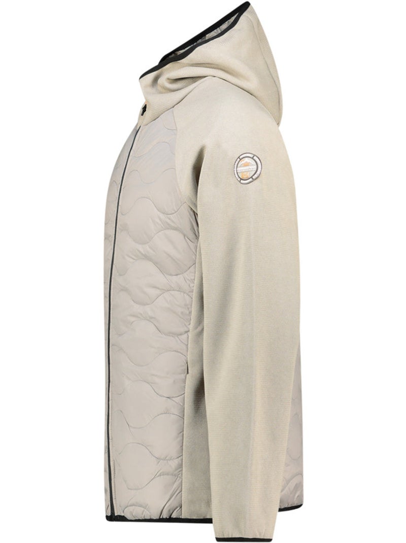 Giacca in pile pesante bimateriale con cappuccio tenessoeak – canadian peak Tortora - Kiabi