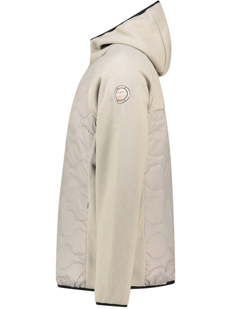 Giacca in pile pesante bimateriale con cappuccio tenessoeak – canadian peak Tortora - Kiabi
