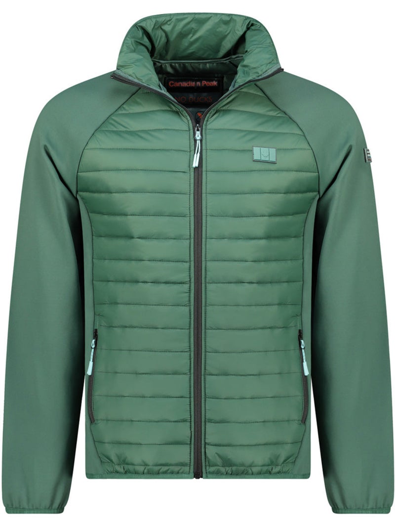 Giacca in pile pesante bimateriale touroeak – canadian peak Verde scuro - Kiabi