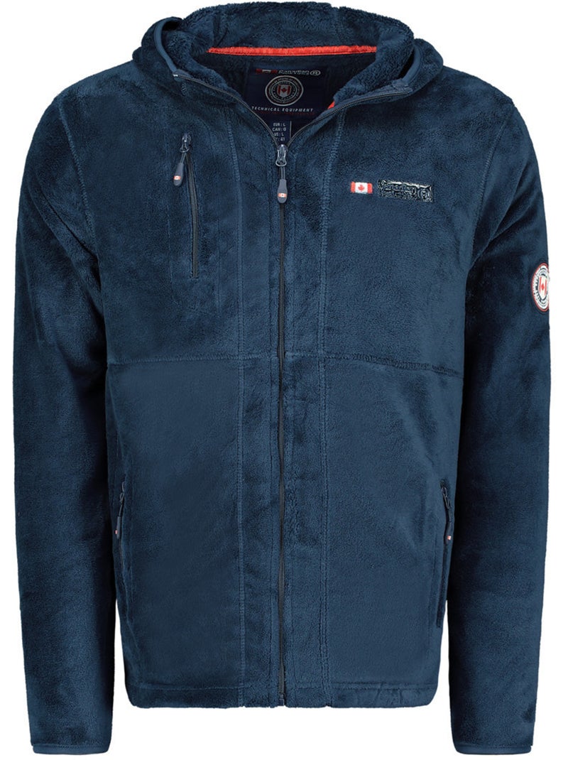 Giacca in pile pesante con cappuccio uploadeak – canadian peak Blu marino - Kiabi