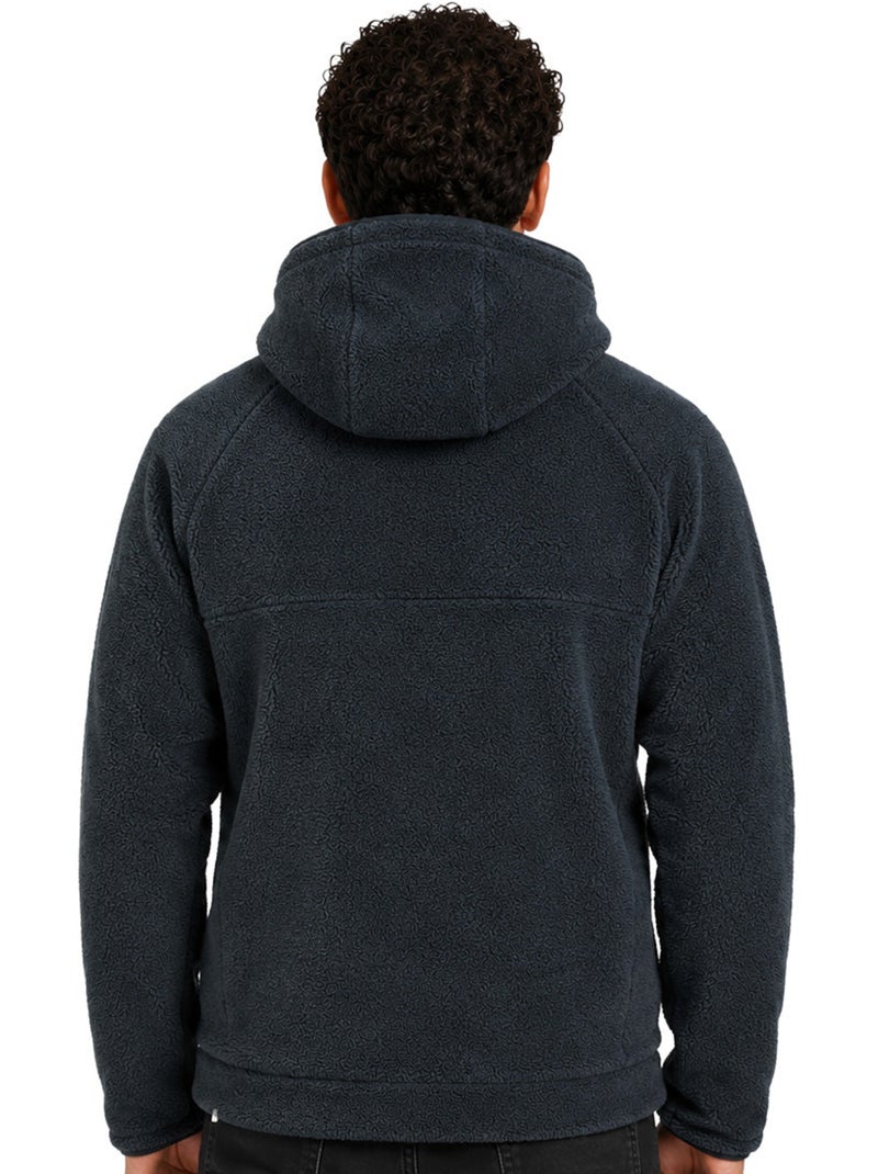Giacca in pile sherpa con cappuccio udaforaf – kaporal Blu marino - Kiabi