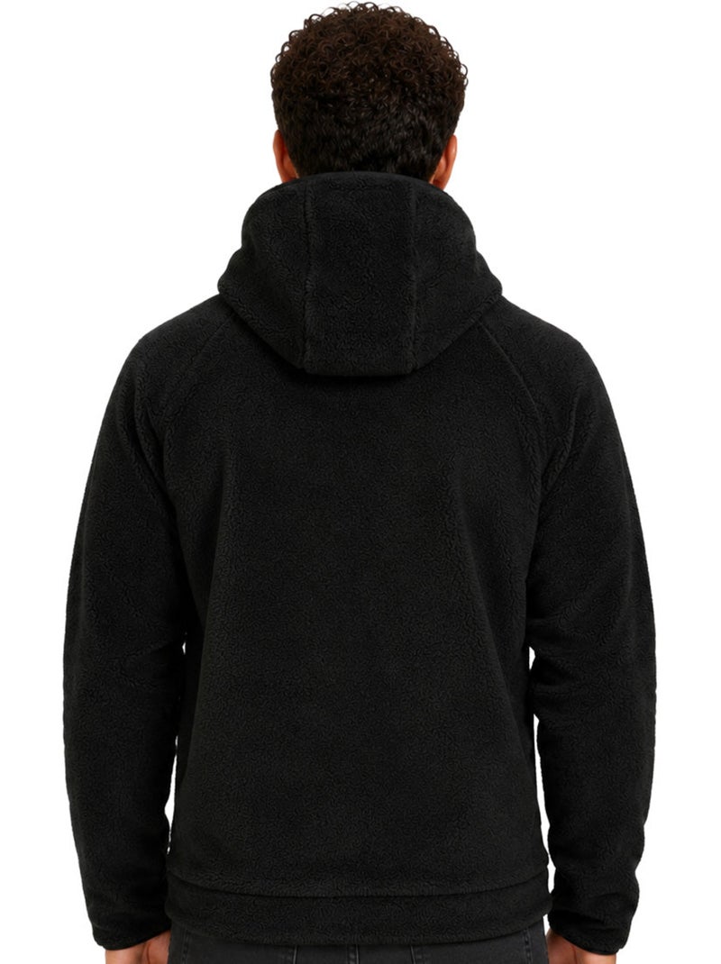 Giacca in pile sherpa con cappuccio udaforaf – kaporal Nero - Kiabi