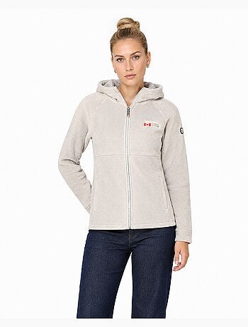 Giacca in pile sottile con cappuccio ulotteak – canadian peak