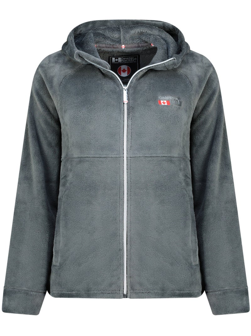 Giacca in pile sottile con cappuccio ulotteak – canadian peak Grigio scuro - Kiabi