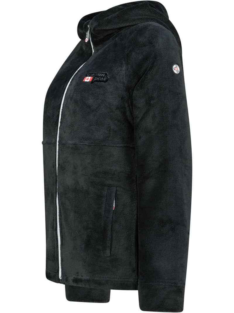 Giacca in pile sottile con cappuccio ulotteak – canadian peak Nero - Kiabi