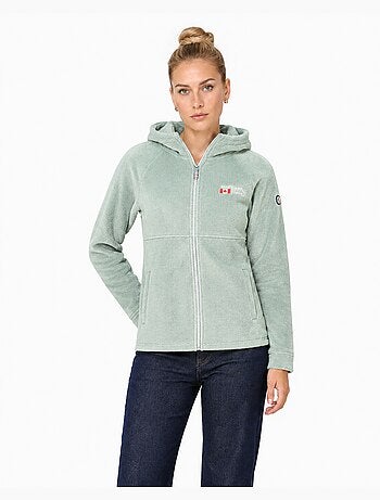 Giacca in pile sottile con cappuccio ulotteak – canadian peak
