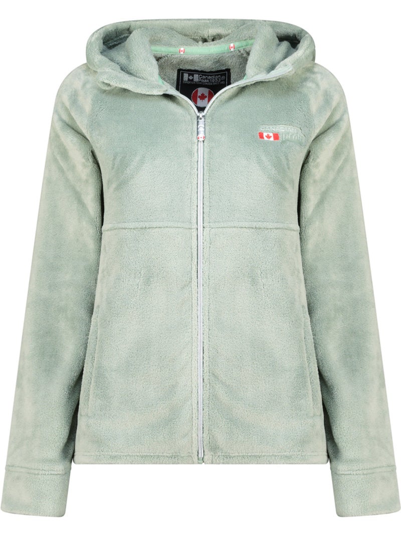 Giacca in pile sottile con cappuccio ulotteak – canadian peak Verde pastello - Kiabi