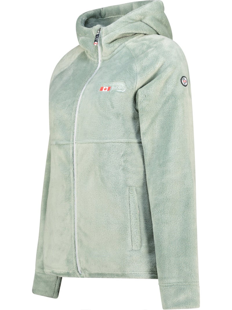 Giacca in pile sottile con cappuccio ulotteak – canadian peak Verde pastello - Kiabi