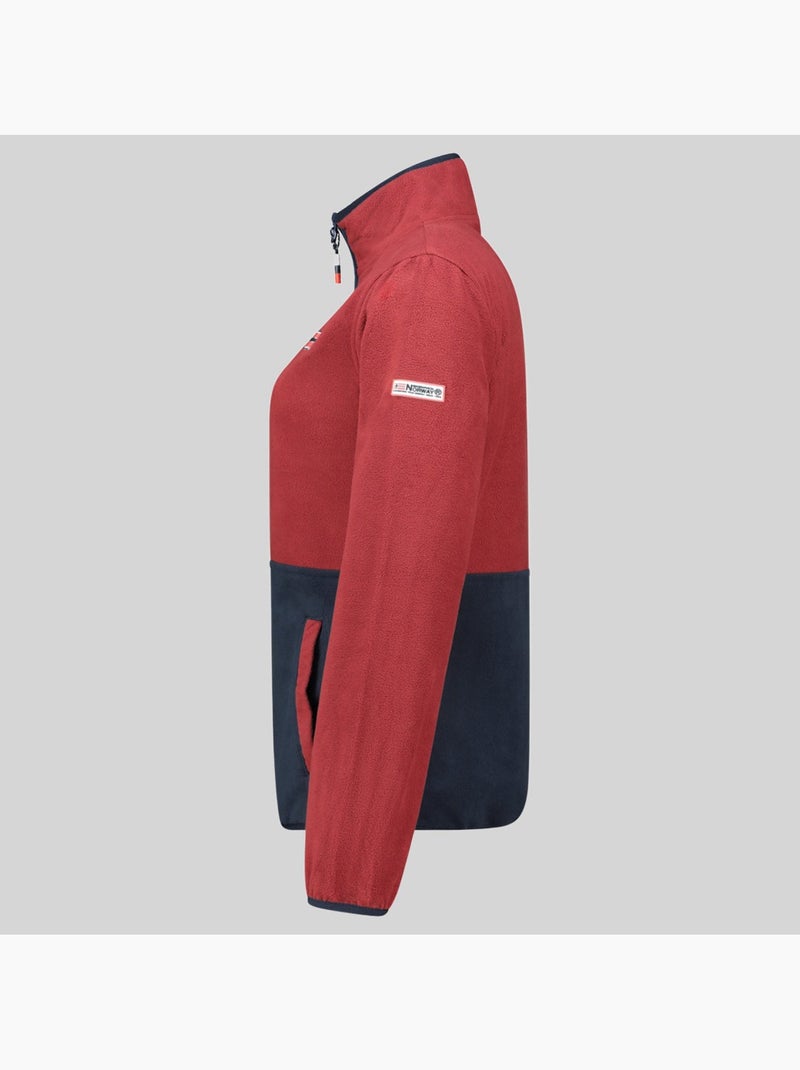 Giacca in pile touki fz – geographical norway Bordeaux - Kiabi