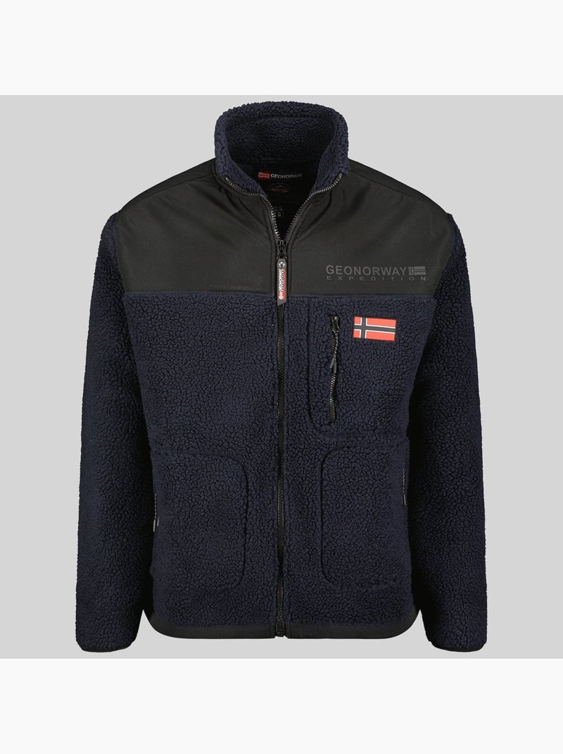 Giacca in pile tuvalu – geographical norway Blu marino - Kiabi