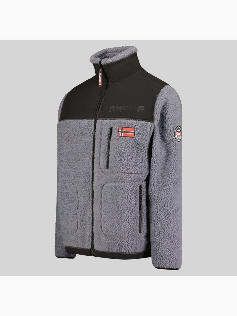 Giacca in pile tuvalu – geographical norway Blu marino - Kiabi