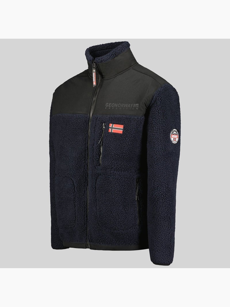 Giacca in pile tuvalu – geographical norway Blu marino - Kiabi