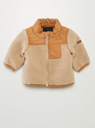 Giacca in sherpa con zip