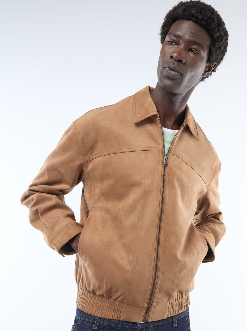 Giacca in simil suede Beige - Kiabi
