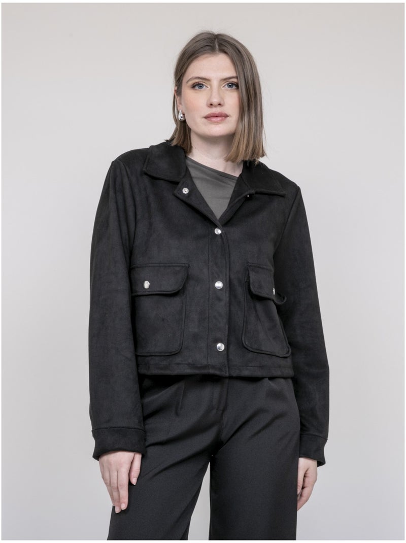 Giacca in similcamoscio UPERLA Marrone caramello - Kiabi