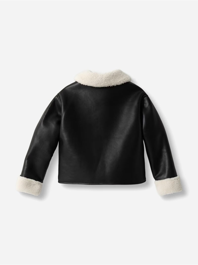 Giacca in similpelle - guess kids Nero - Kiabi