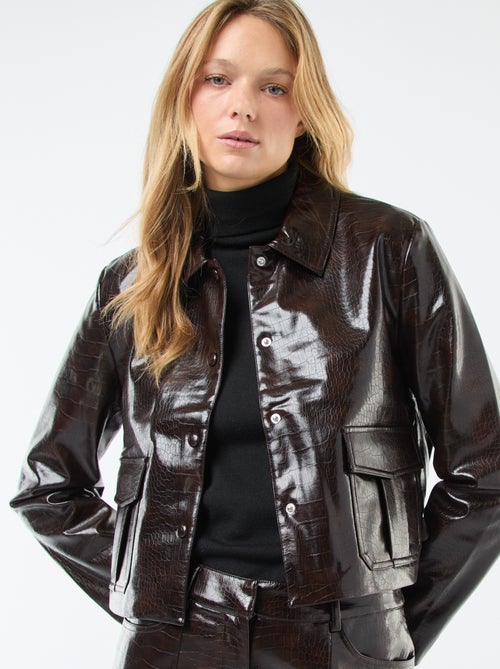 Giacca in similpelle effetto "pelle di serpente" - Kiabi