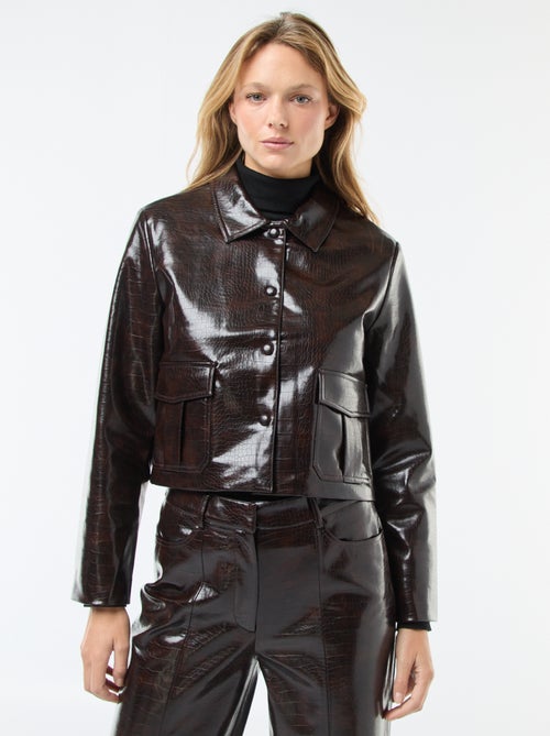 Giacca in similpelle effetto "pelle di serpente" - Kiabi