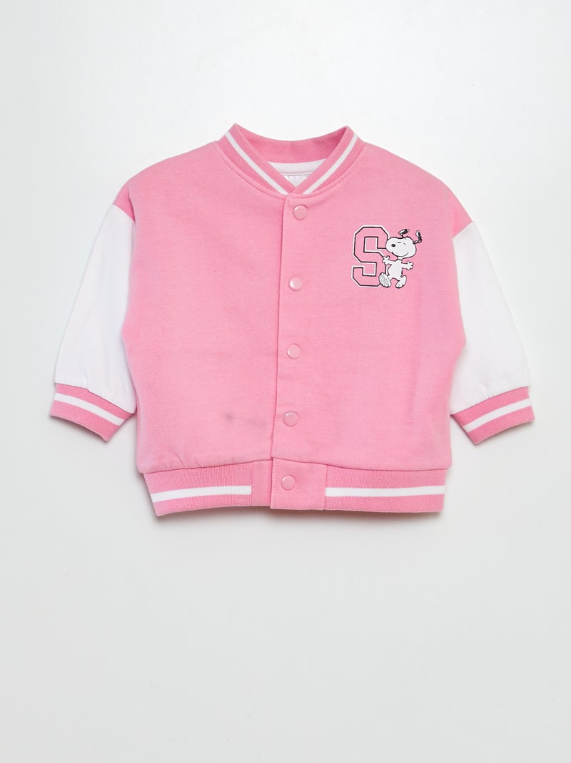 Giacca in stile college americano 'Snoopy' ROSA - Kiabi