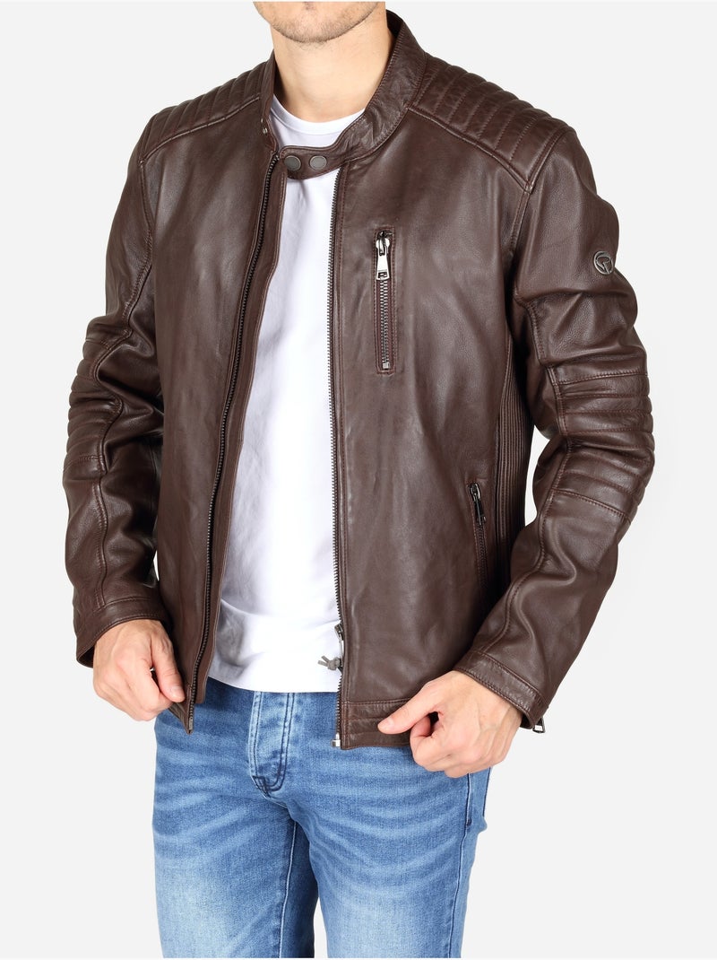 Giacca in stile motociclista - redskins Marrone - Kiabi