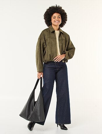 Giacca in suede tinta unita