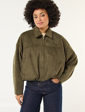 Giacca in suede tinta unita