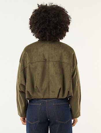 Giacca in suede tinta unita