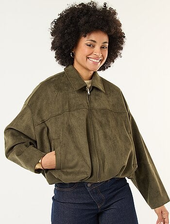 Giacca in suede tinta unita