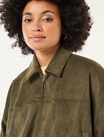 Giacca in suede tinta unita